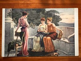 Kunstkarte Vertraulichkeiten ungelaufen Litho  (P512)