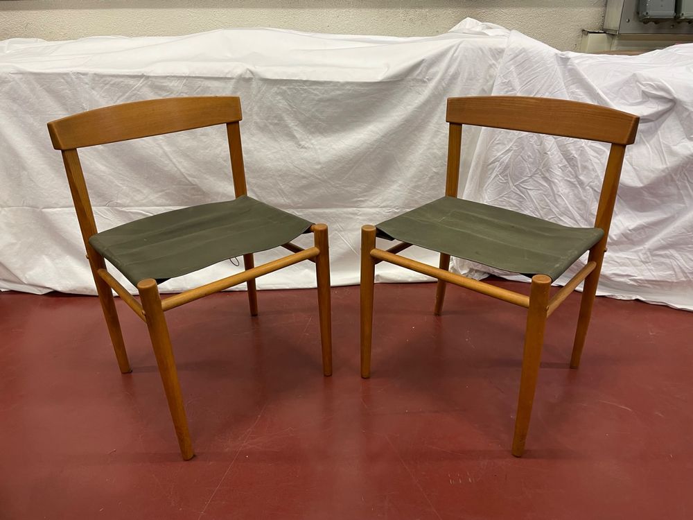 4x filigraner Holzstuhl gesteckt Safaristuhl vintage Stühle