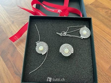 Halskette, Silberring, Silberarmband, Zirkonias