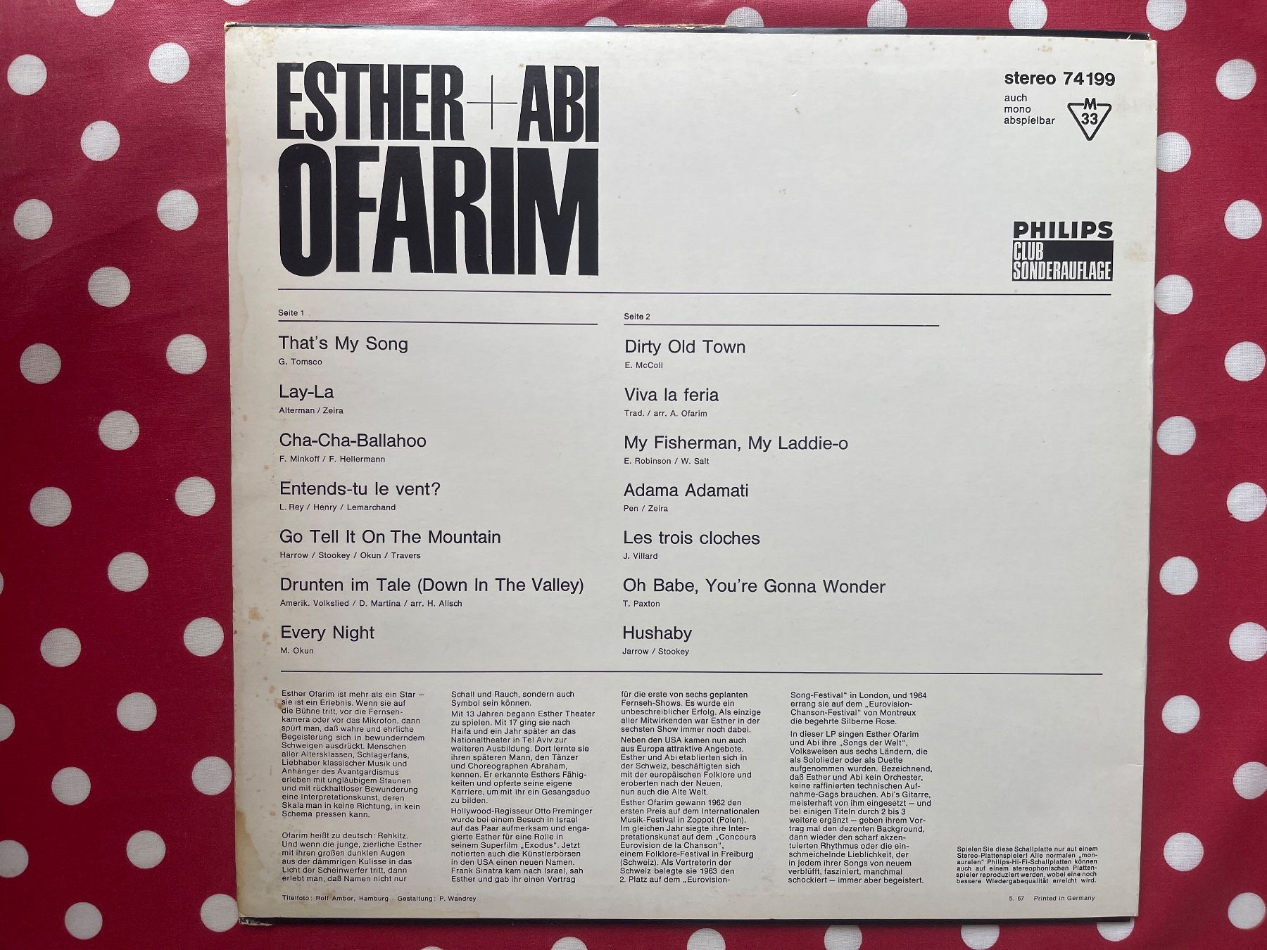 Dischi in vinile: A594/Esther + Abi Ofarim – Usato da Frutigen venduto da Philippe_jsp 1