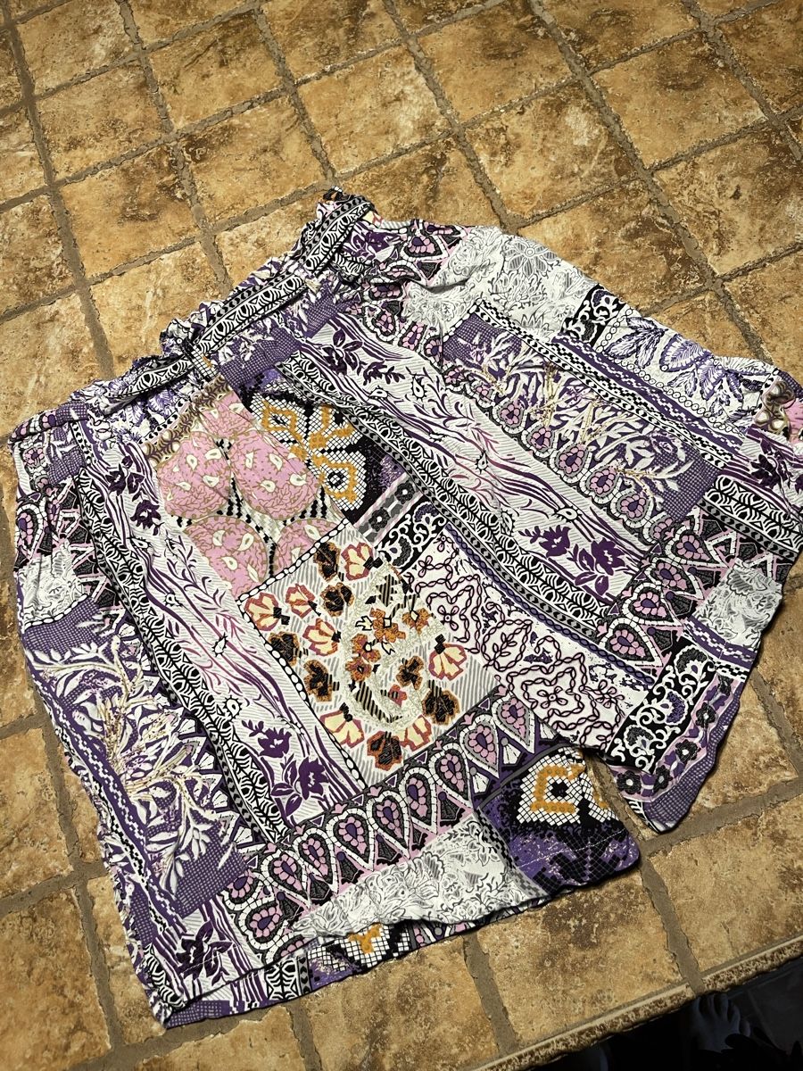 Pantaloni: Shorts-viscosa-estivi atchwork viola, taglia S/M- – Nuovo (secondo la descrizione) da Gordevio venduto da LanaZimm 9
