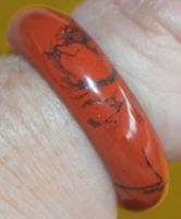 Ring K-975 – Rote Jade - Innendurchmesser 19mm