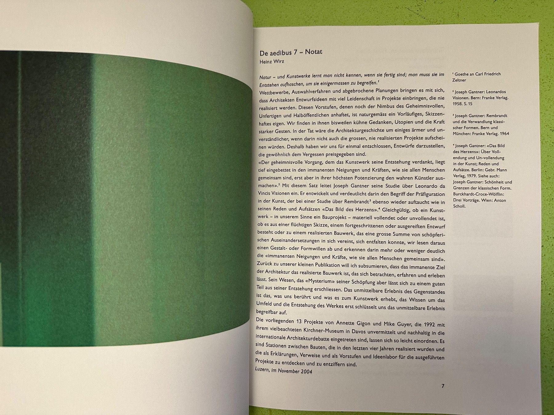 Bücher: Heinz Wirz: Projekte. Gigon/Guyer. – Gebraucht aus Zürich von allp 3
