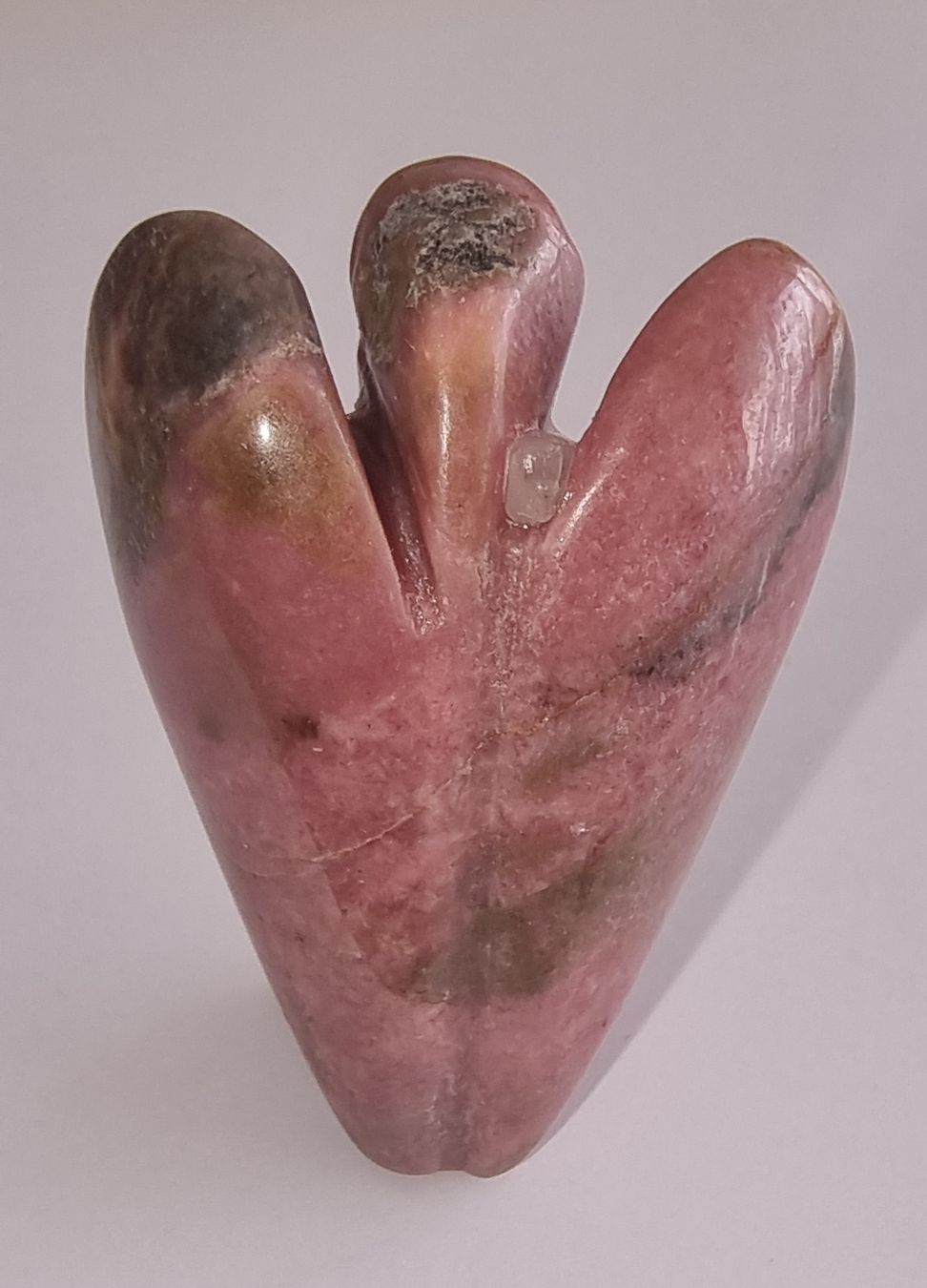Statuette: Rhodonit Engel Statue / Figur – Nuovo e nell'imballaggio originale da Menziken venduto da Mirager 2