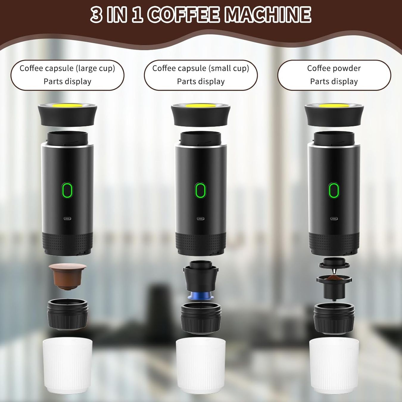 Macchine per caffè & Macchine per espresso: Tragbare Kaffeemaschine mit Akku – Nuovo e nell'imballaggio originale da Châtelaine venduto da topshop.switzerland 2