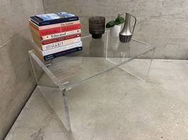 Low side table vintage plexiglass 🤍 Beistelltisch Plexiglas