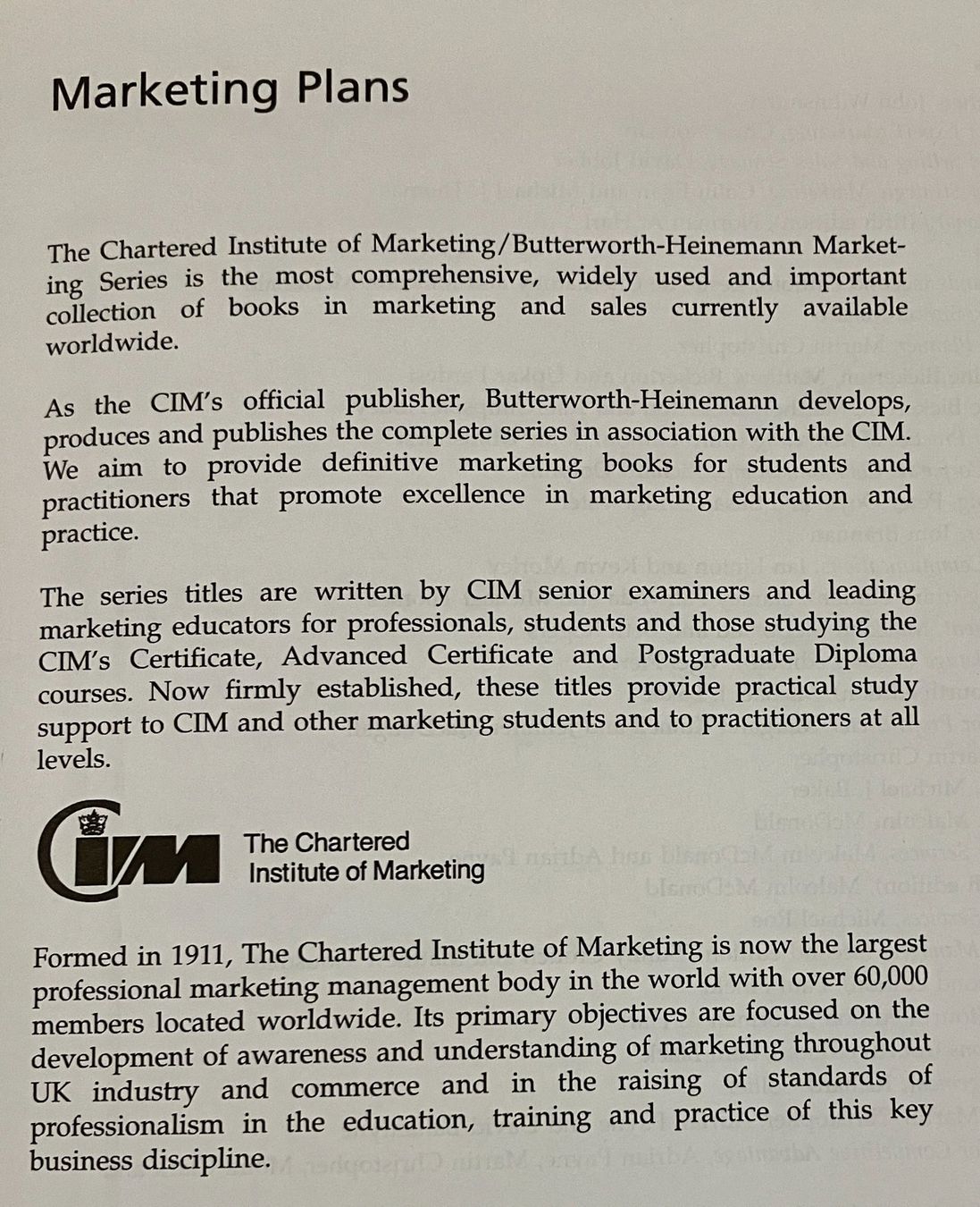 Libri: Malcolm McDonald. Marketing Plans, Fourth Edition – Usato da Chêne-Bougeries venduto da Vintage-Era 3