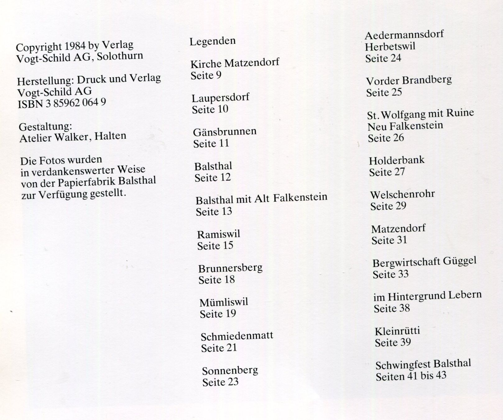 Bücher: Solothurner Landschaften. Thal – Gebraucht aus Aarau von Elmaar41 2