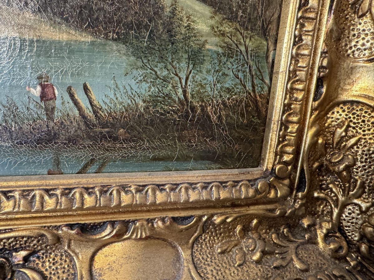 Tableaux: Antikes Gemälde Berg und See – D'occasion à Tübach par Tijera 3