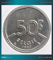 BELGIEN - BÉLGICA - 50 FRANCS 1987 - IM MUENZKARTON - VORZ.