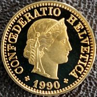 5 Rappen 1990 stgl. / aus Münzsatz
