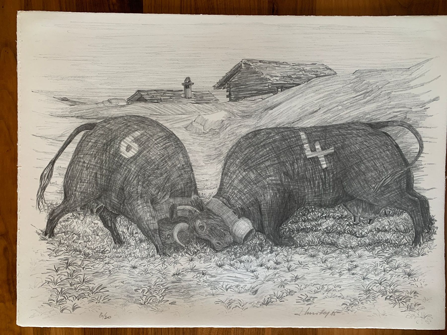 Grafica & Litografie: Lithographie Anton Mutter, Heisser Kampf – Nuovo (secondo la descrizione) da Sargans venduto da aebi081