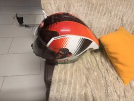 Motorradhelm Ducati Drudi Performance rot schwarz weiss