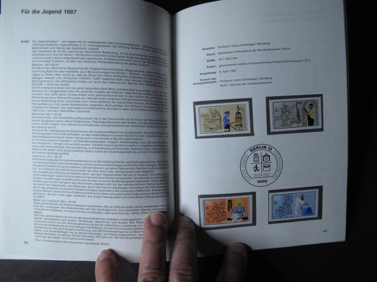 Album: BRD & Berlin 1987 Sonderpostwertzeichen buch ** – Usato da Wil SG venduto da fva01 3