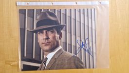 Jon Hamm, Original Autogramm auf Grossfoto in Farbe