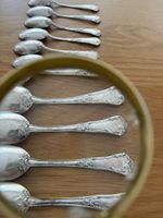 Set di 12 cucchiai in argento 800, usati