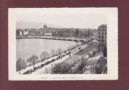GENEVE - Quai et Pont du Mont-Blanc - Attelages
