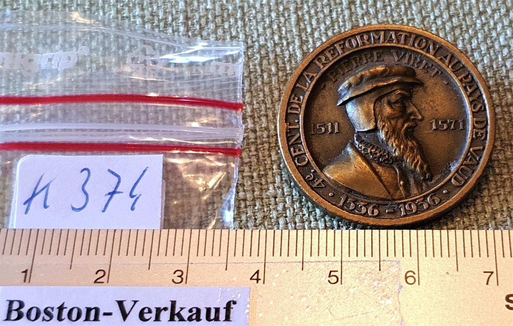 Incisioni: K374 - Ref. au Pays de Vaud Pierre Viret – Usato da Reinach BL venduto da Boston-Verkauf 2