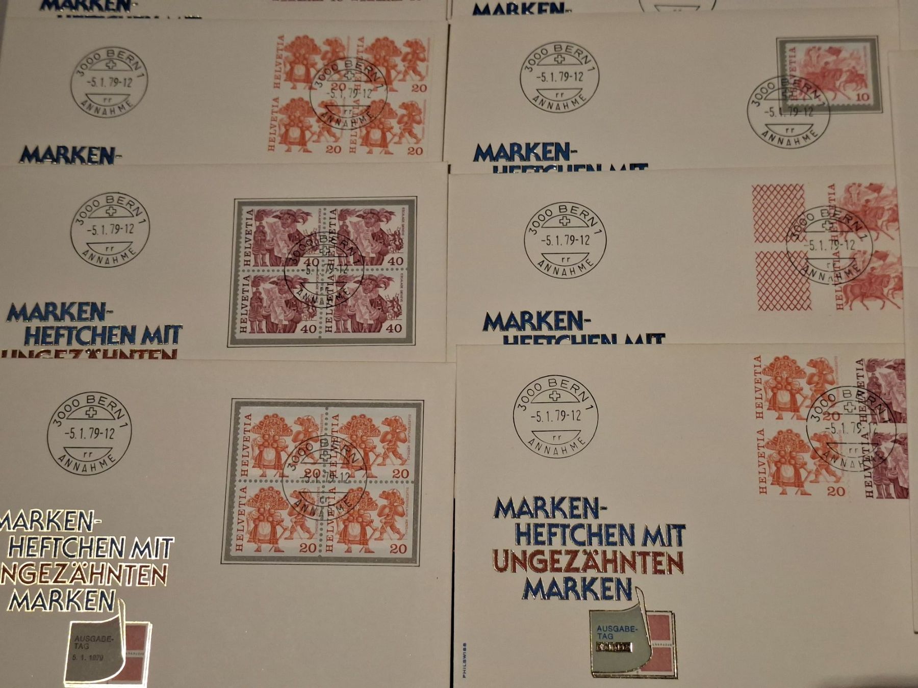 Tutti i francobolli: FDC / Markenheftchen ungezähnt / 5.1.1979 – Usato da Balgach venduto da SIMEON27 1
