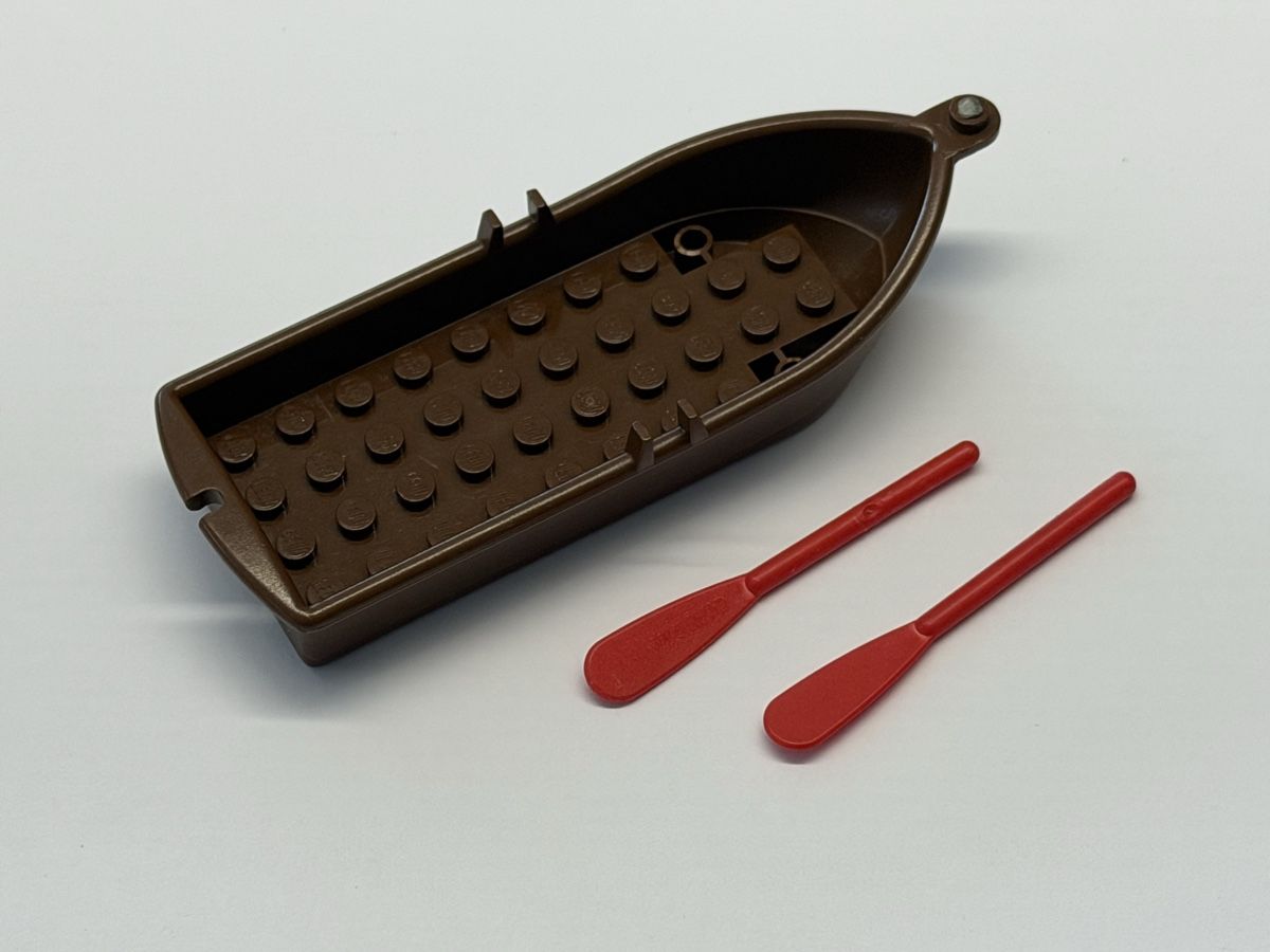 Lego Giocattoli: 1 Stück /Lego Boot Braun mit Ruder. – Usato da Rheinfelden venduto da zim_2hqc