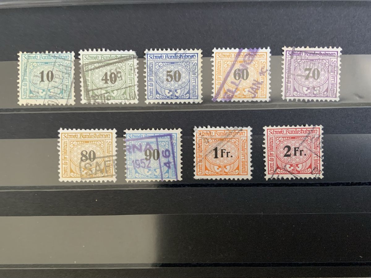 Alle Briefmarken: Eisenbahnmarken – Gebraucht aus Binningen von chr_cr5n