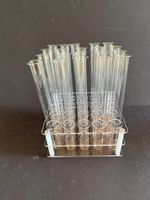 Reagenzglasgestell Plexigl., 20 Löcher 20 mm incl. 20 Gläser
