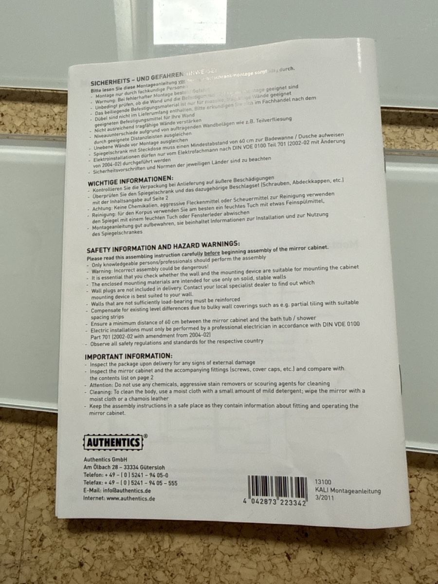Armoires miroirs: KALI Spiegelschrank weiss  – Neuf (Voir description) à Basel par balenadelfino 5