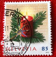 Nr.1373  Kerze 2010 mit Stempel   