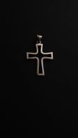 Kreuz Anhänger, 925 Silber, Neu