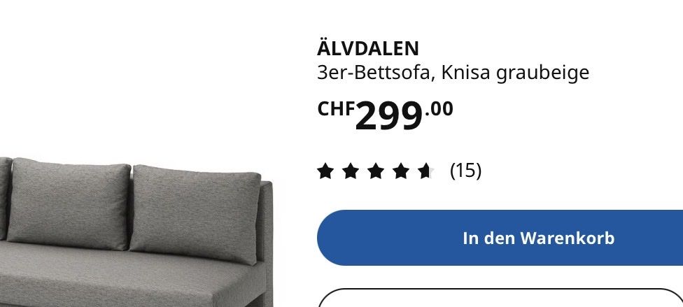 Ikea Divani: Bettsofa Ikea ÄLVDALEN – Usato da Bützberg venduto da Seller_be 2
