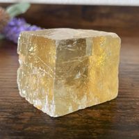 ✲ Optischer Golden Honig Kalzit Rohstein ✲ 84g/ 34mm Calcite