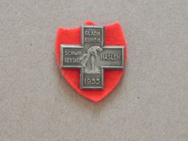 Abzeichen GL- GR Schwingfest Schwingen Haslen GL 1935