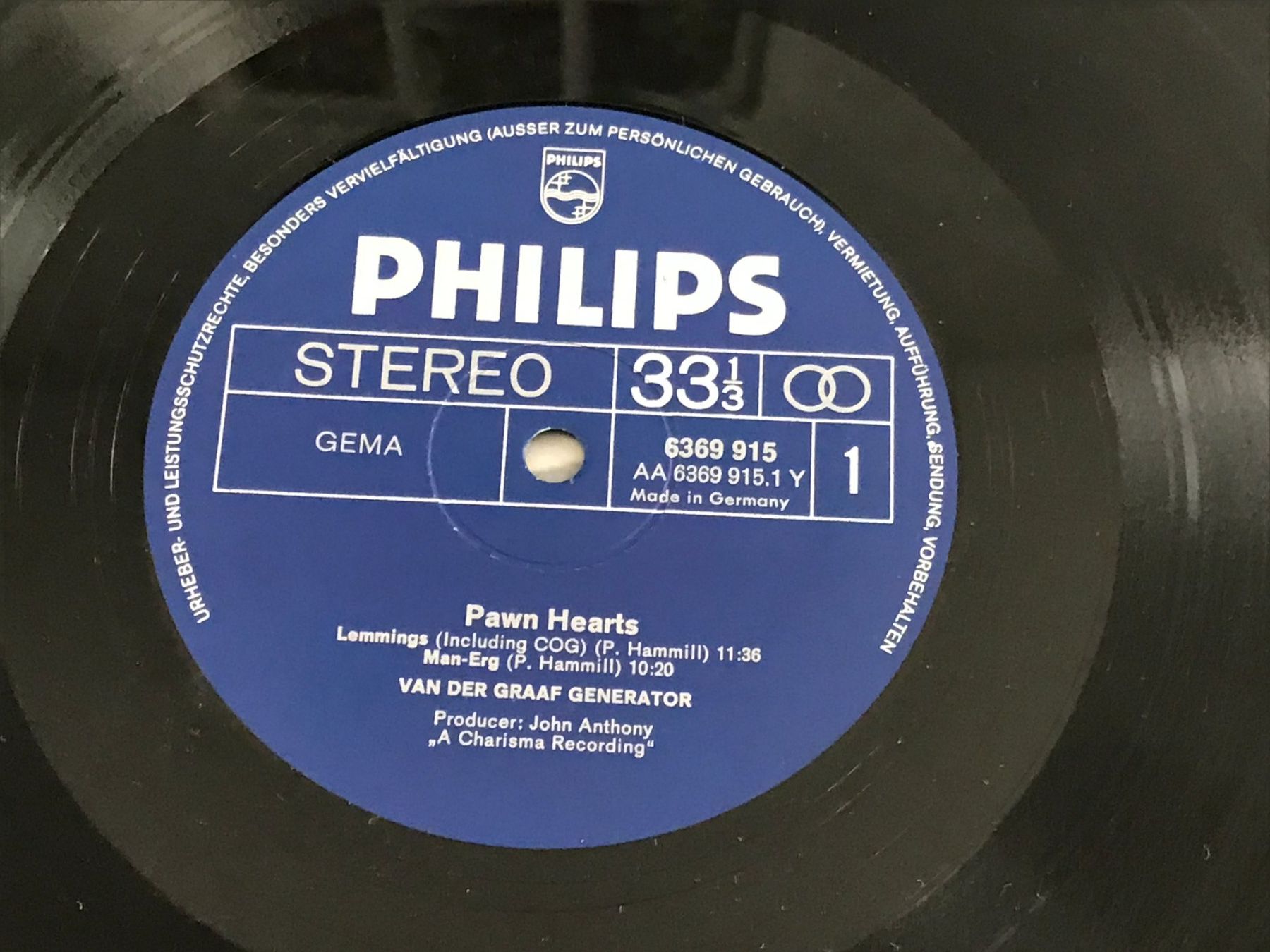 Schallplatten: VAN DER GRAAF GENERATOR - Pawn Hearts - Prog Rock – Gebraucht aus Buchs AG von Archie 3