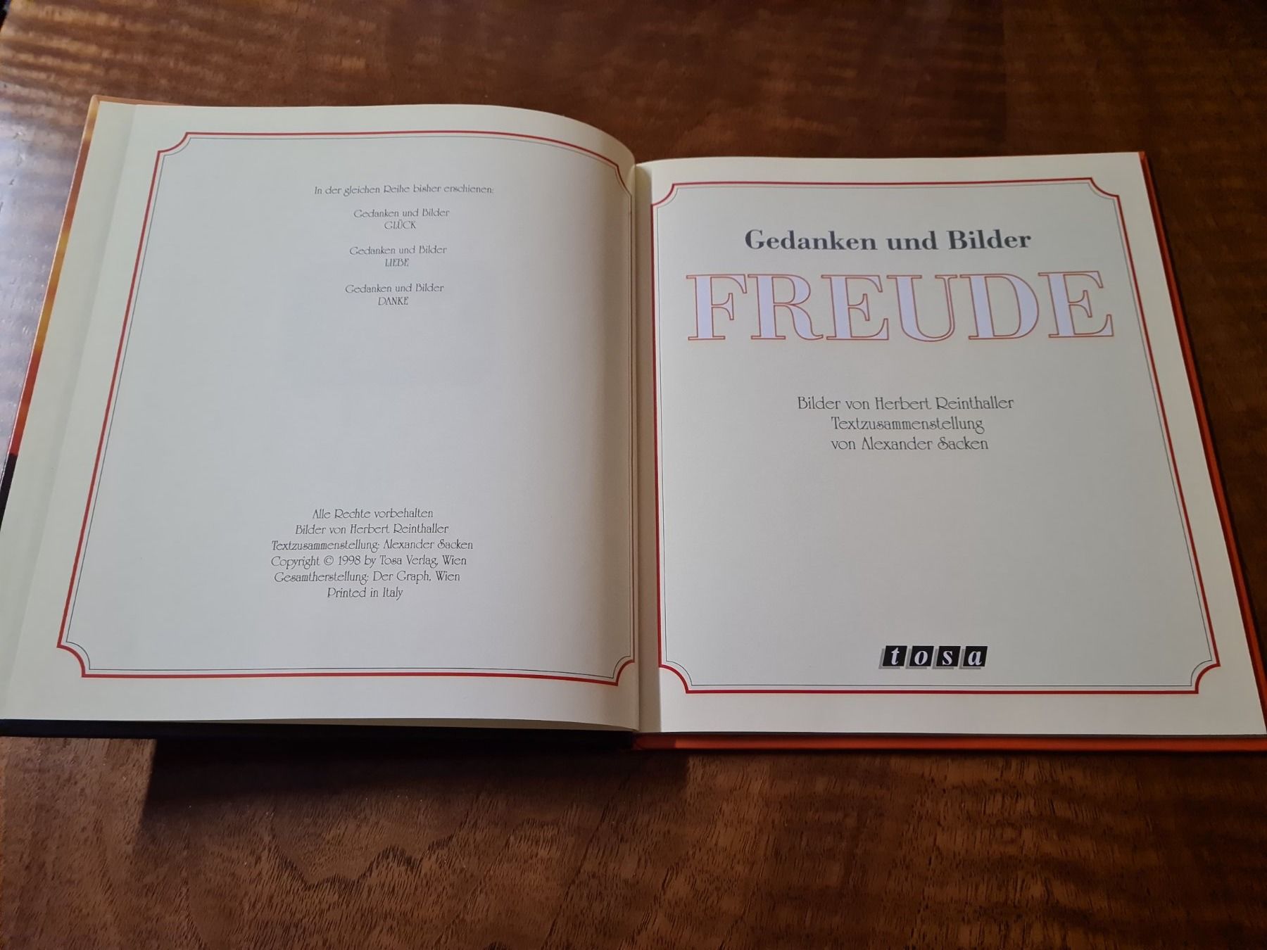 Libri: Gedanken und Bilder "FREUDE" – Usato da Erstfeld venduto da Mario_boe0 1