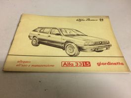 ALFA ROMEO ALFA 33 GIARDINETTA 1.5 ALLEGATO USO MANUTENZIONE