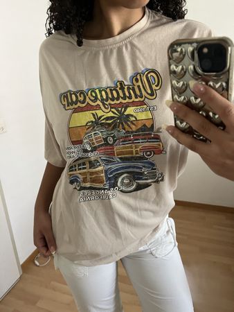 Beiges cooles oversized unisex t-shirt 