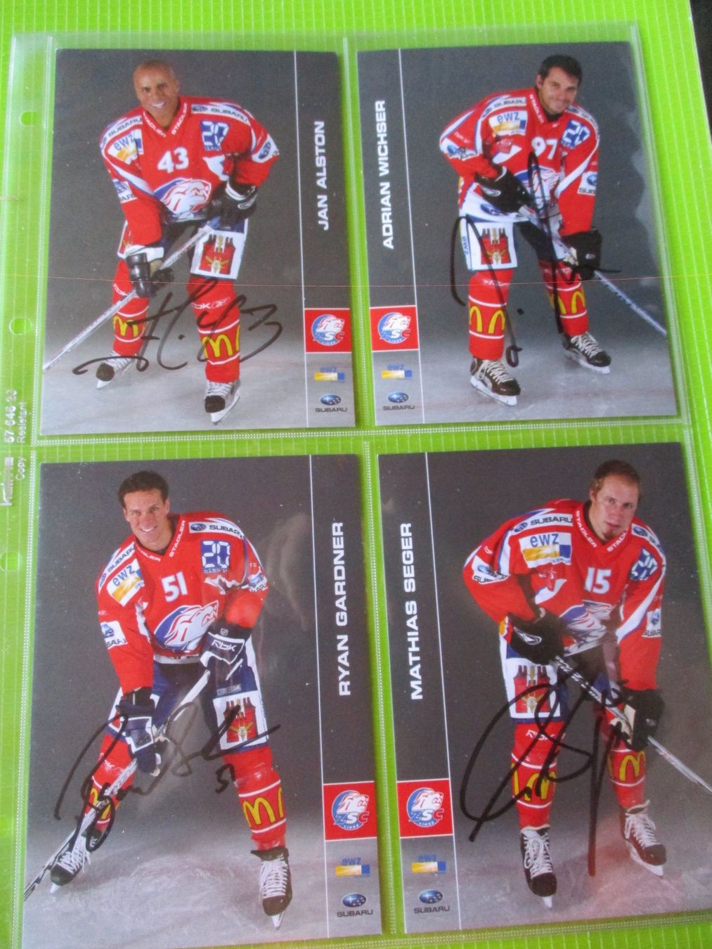 Autografi: ZSC Eishockey  Original Autogramm – Usato da Ottikon Gossau ZH venduto da hokuspokus 1