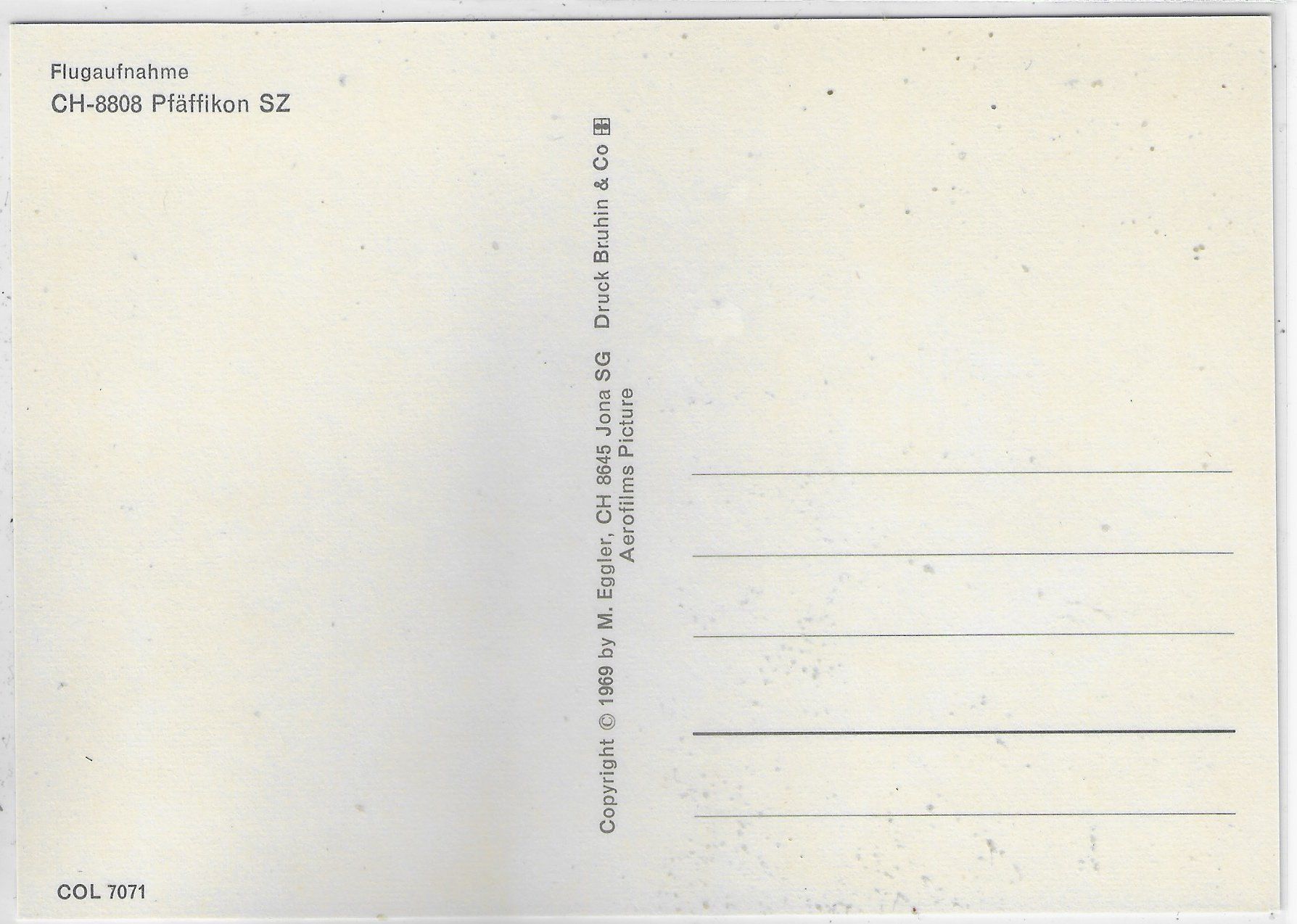 Cartoline postali: Flugaufnahme Pfäffikon SZ – Usato da Ettingen venduto da Kartenplanet 1