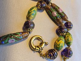 TOP Murano Halskette mit viel Bling, 60er Jahre