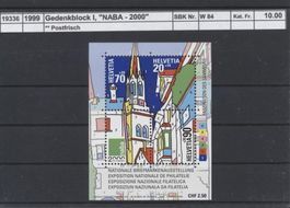 1999 Gedenkblock, "NABA 2000 - Block I", ** postfrisch