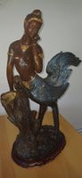 Kinnari - Bronze Statue aus der südostasiatischen Mythologie