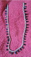 Collier mit Strass und Onyx  Ca. 1930 - 1940