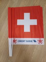 5 Stk CH Fahnen 60x50 cm für Sport-Event: Ski, F'ball,  Deko