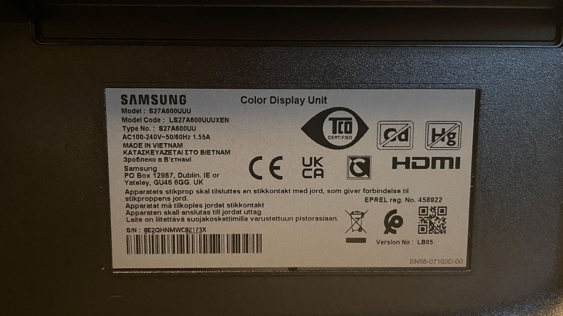 Samsung Ecrans: Samsung Bildschirm S27A600UUU – D'occasion à Basel par chev_chief_chelios 5
