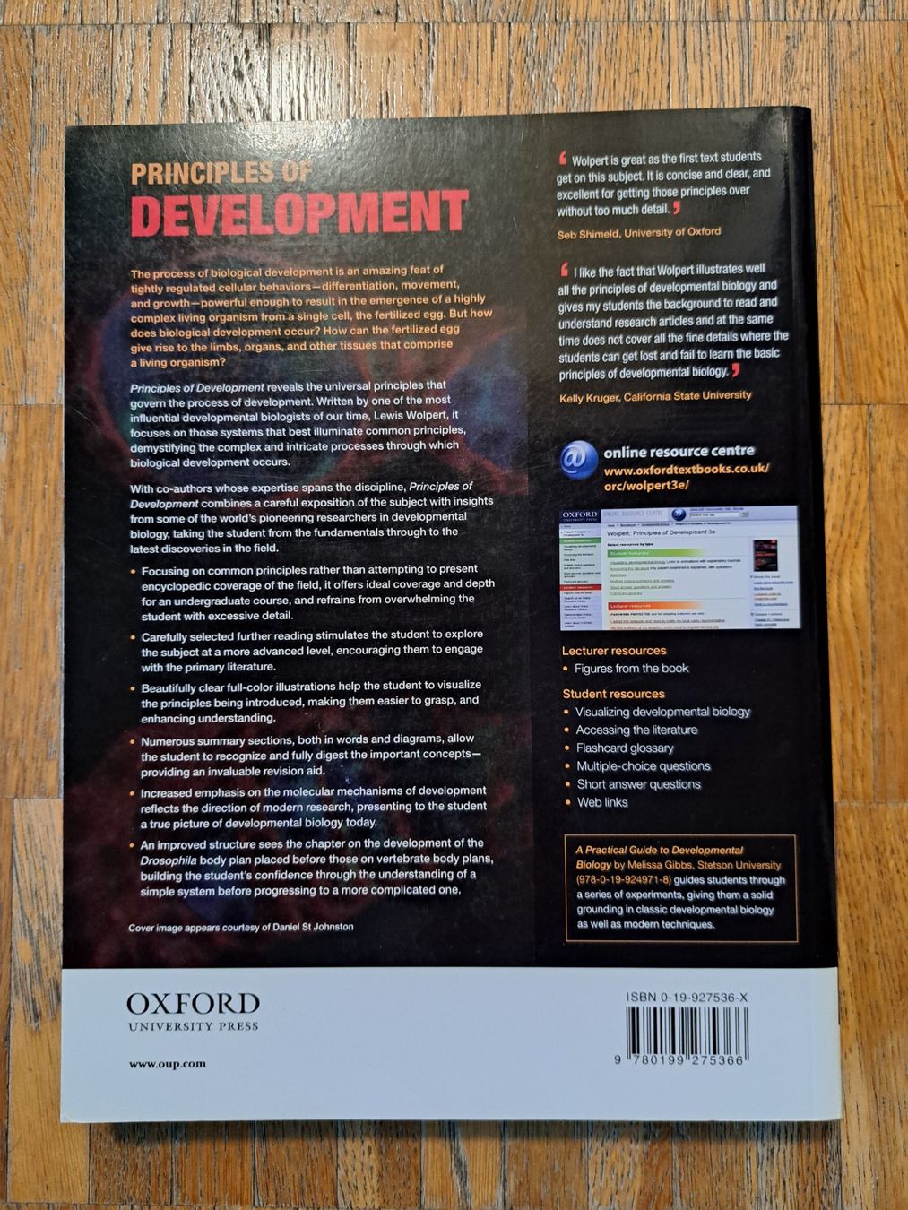 Bücher: Principles of Development, Wolpert – Gebraucht aus Thalwil von Pescara13 1