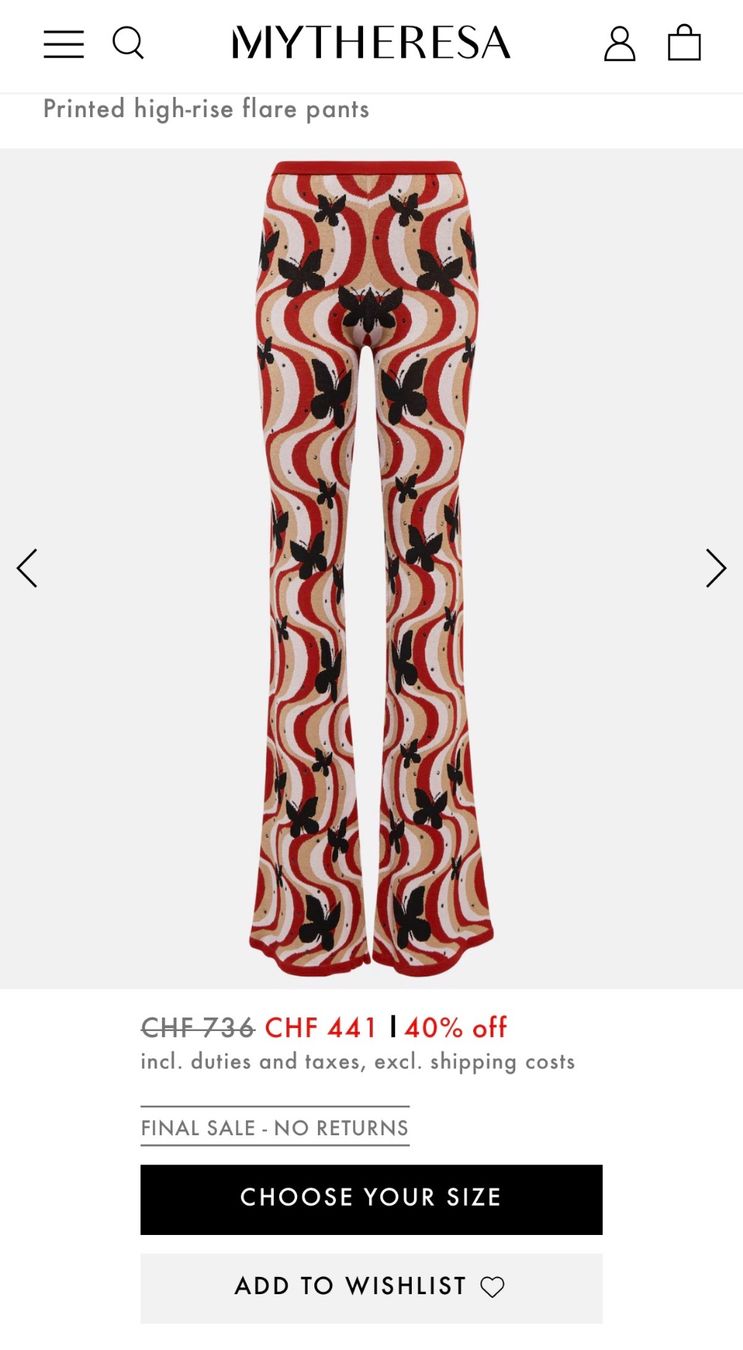 Pantaloni: Alessandra Rich High-Rise Flared Pants – Gr. S – Nuovo (secondo la descrizione) da Fällanden venduto da TH-Boutique- 2