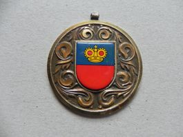 Medaille Fürstentum Liechtenstein Wappen Fahne ca. 1975