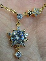 Collier argent avec diamant de moissanite de 1 ct certifié