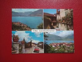 Vira Gambarogno Tessin mehrbildrig mit Auto 1968 (954)