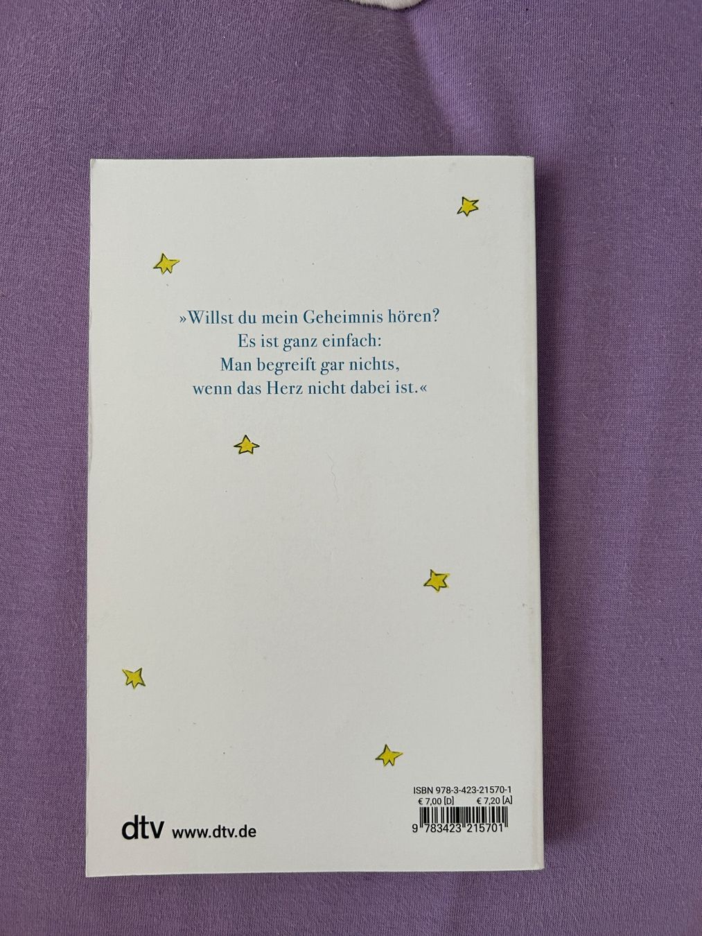 Libri: Buch "Der kleine Prinz" – Nuovo (secondo la descrizione) da Thun venduto da ann_j9cx 1